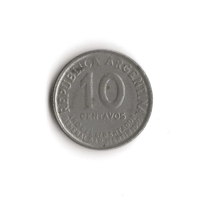 Argentina 10 Centavos Silver Coins